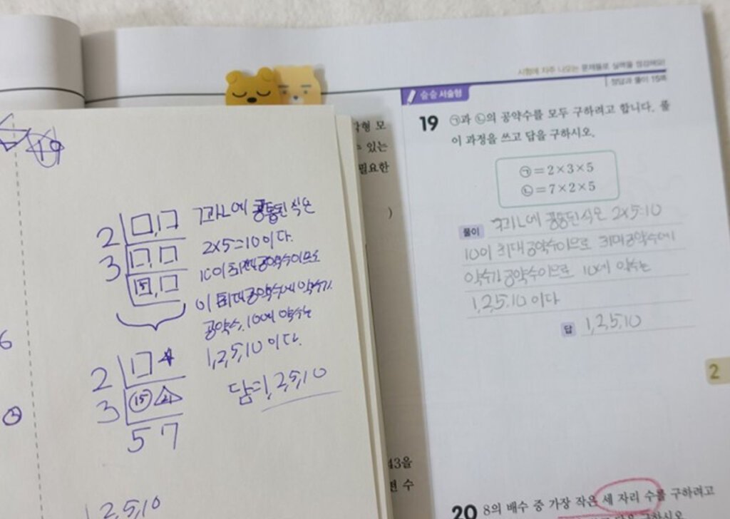 5학년 수학 약수와 배수 단원평가로 개념확인 3차 3 5학년 수학 약수와 배수찾기